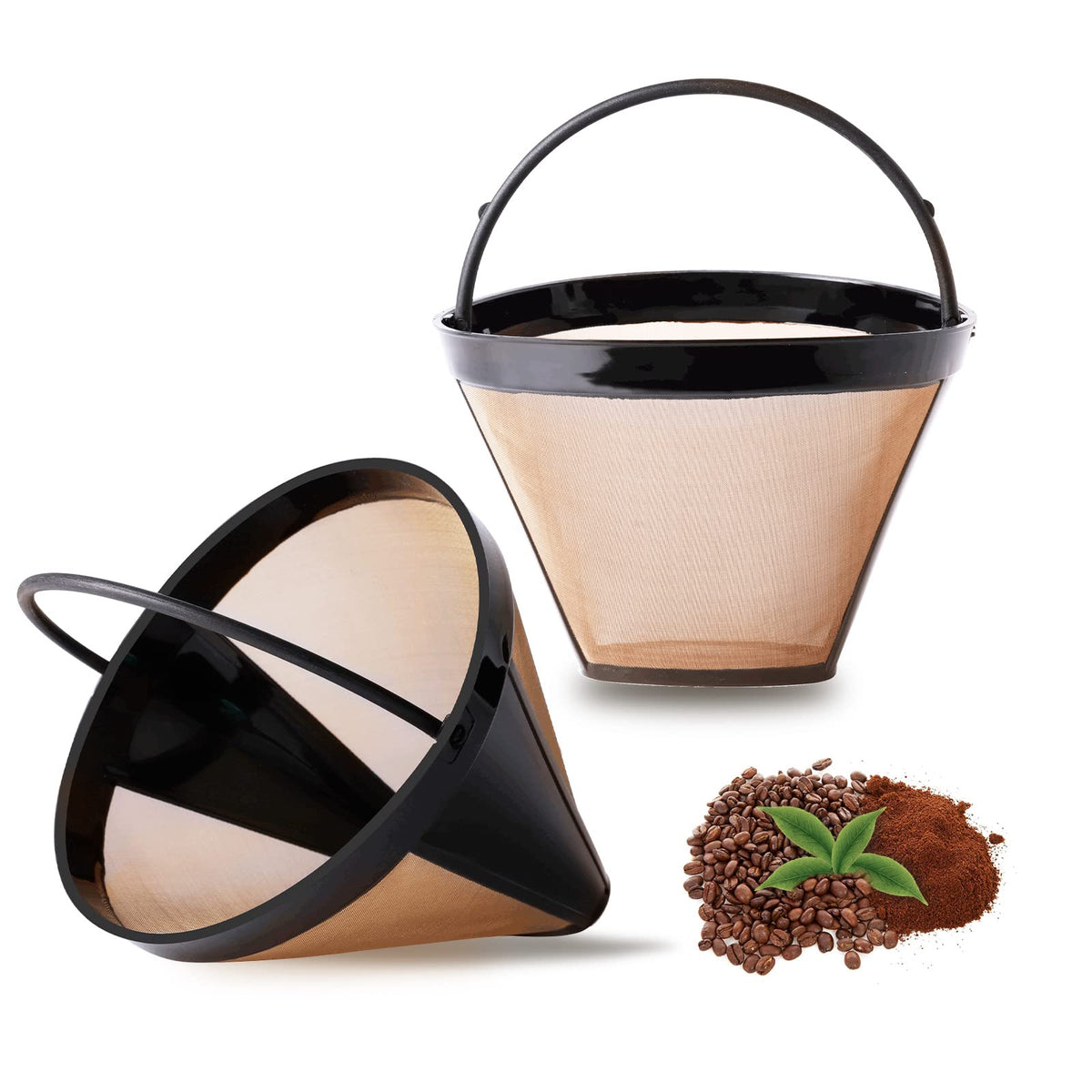 Reusable Cone Coffee Filters #4, 2-Pack 8-12 Cup S749686