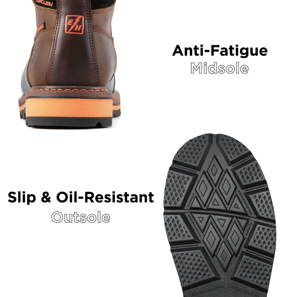 6in Waterproof Leather Work Boots X6355