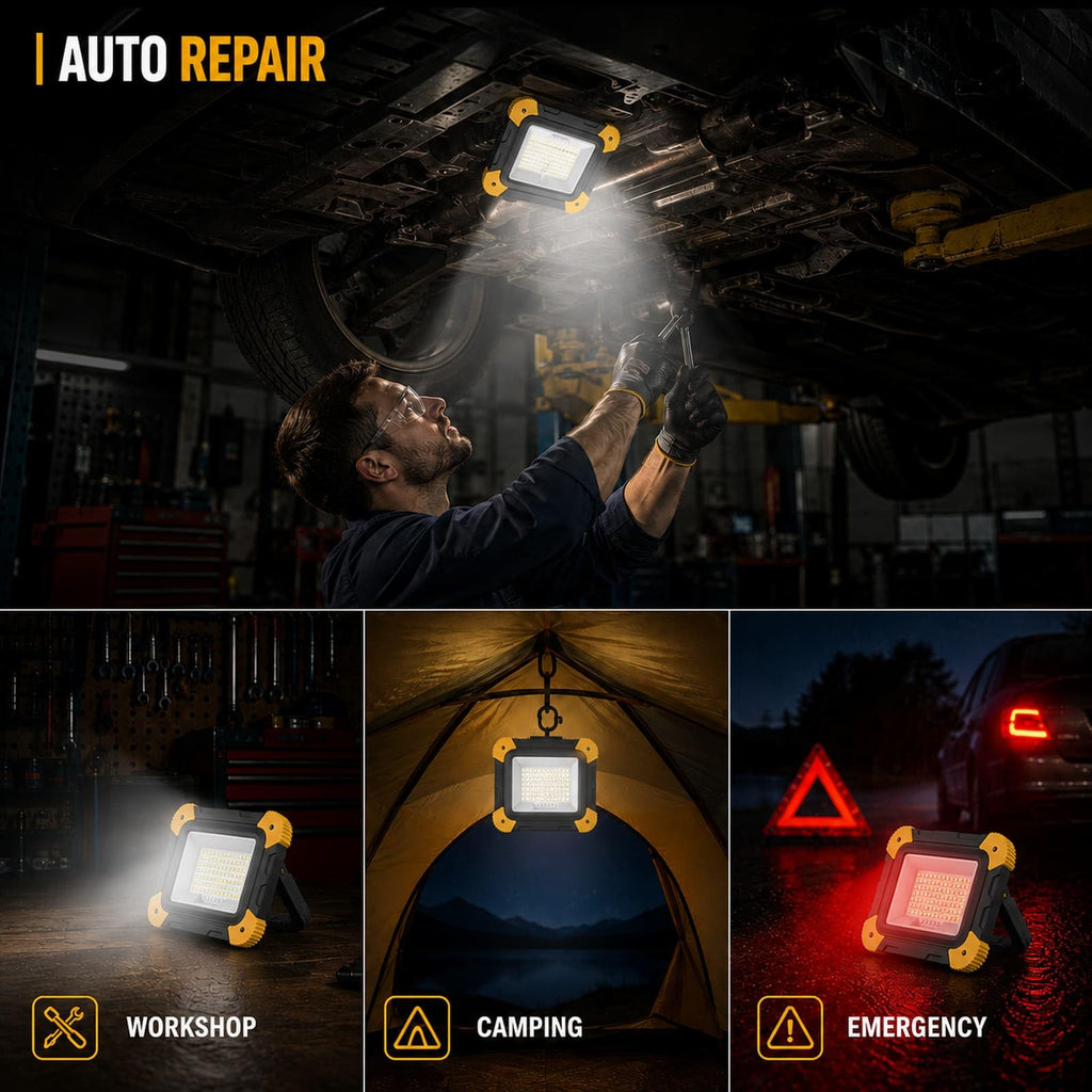 2-Pack Magnetic LED Work Lights USB Rechargeable 40W Z3059