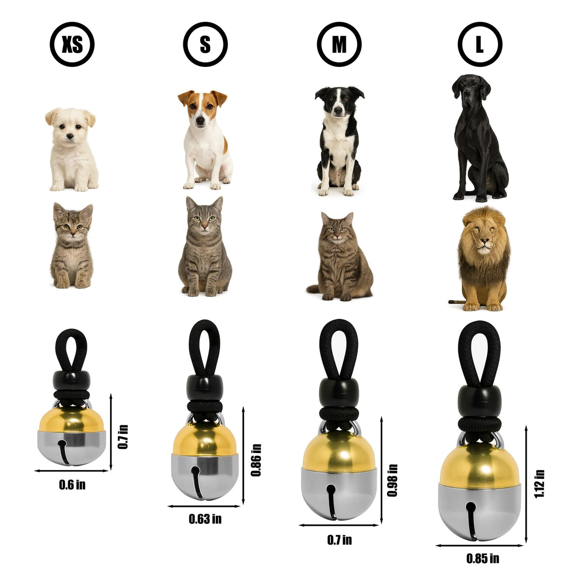 Extra Loud Collar Bell for Cat or Dog Z343