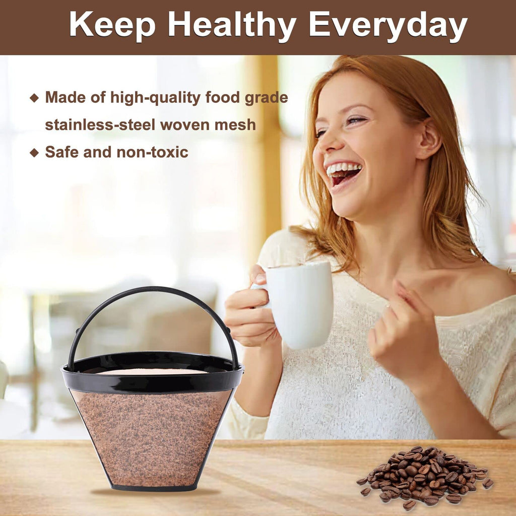 Reusable Cone Coffee Filters #4, 2-Pack 8-12 Cup S749686