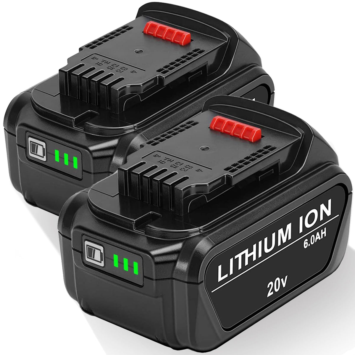 2 Pack 6.0Ah Replace Battery for 20V MAX Cordless Power Tools Z65888
