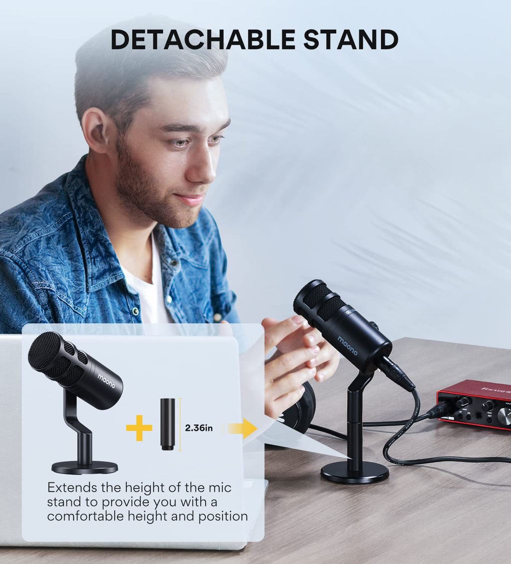 XLR Podcast Microphone, Cardioid Dynamic Metal Desk Mic P5986