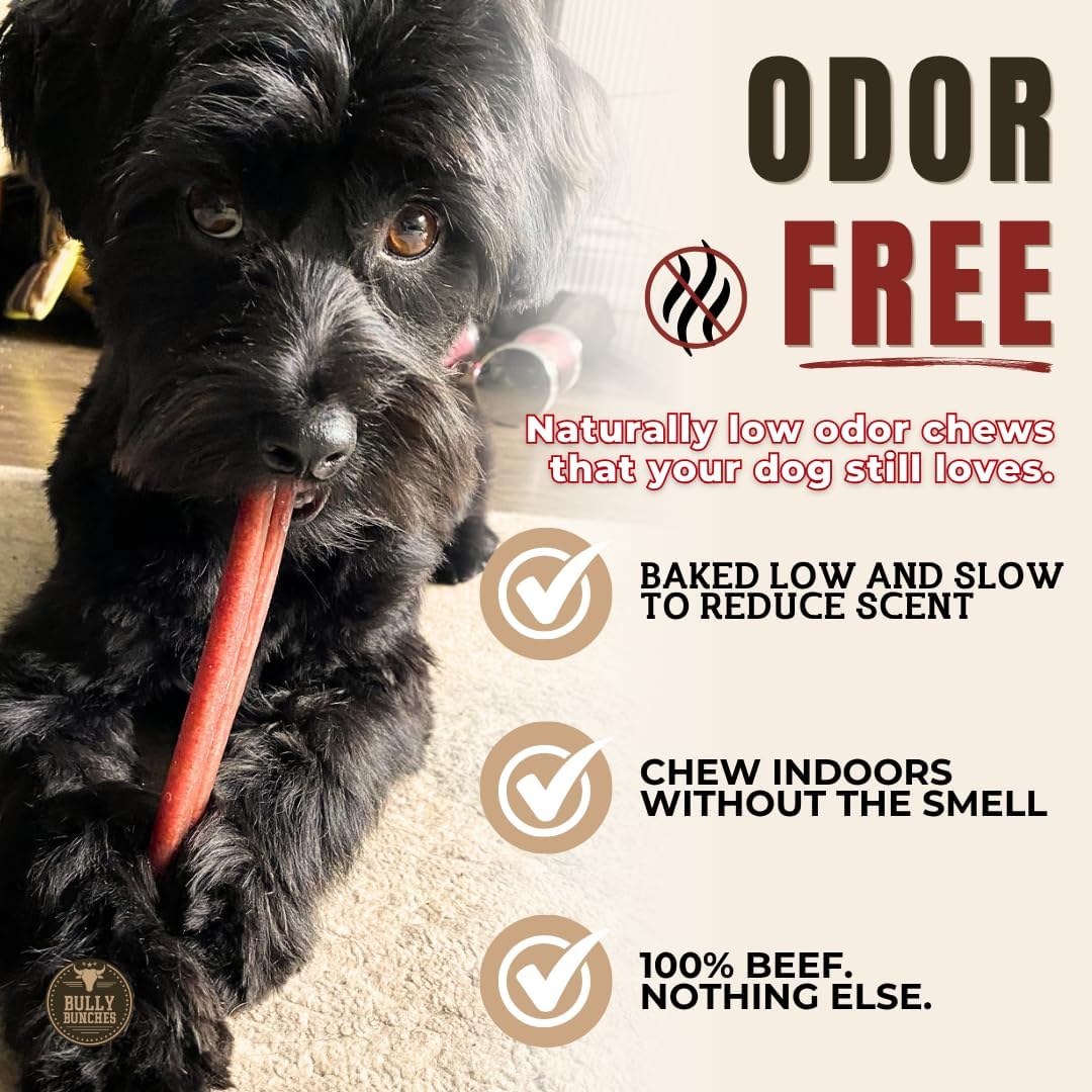 6" 5 Pack Odor-Free Bully Sticks Dog Treats S6783