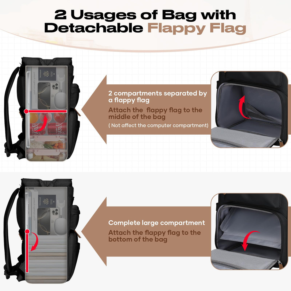 15.6-17.3" Laptop Backpack with Lunch Box V777265
