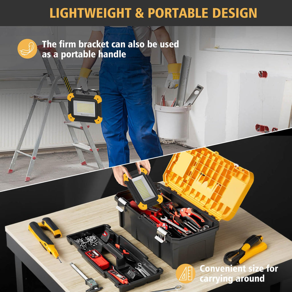 2-Pack Magnetic LED Work Lights USB Rechargeable 40W Z3059