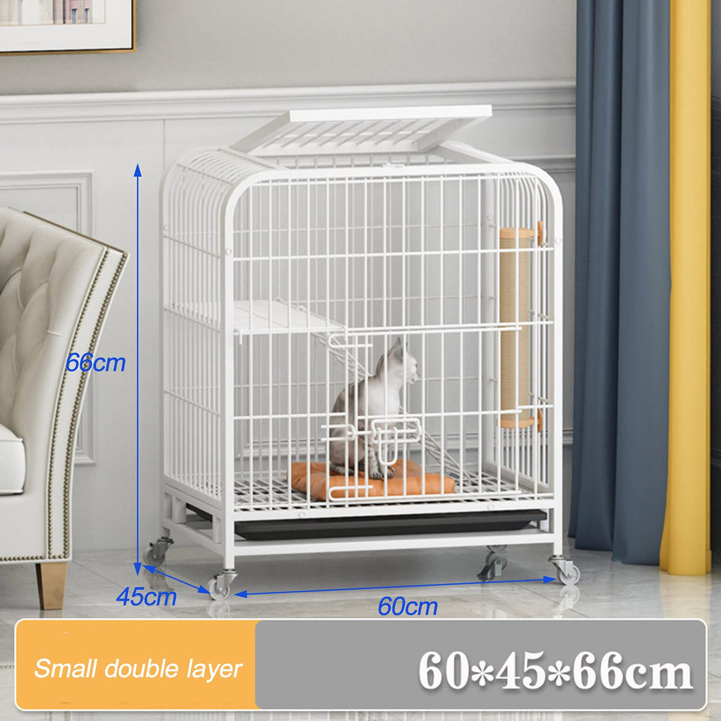 Large 3-Tier Metal Wire Cat Cage with Hammock and Casters C901