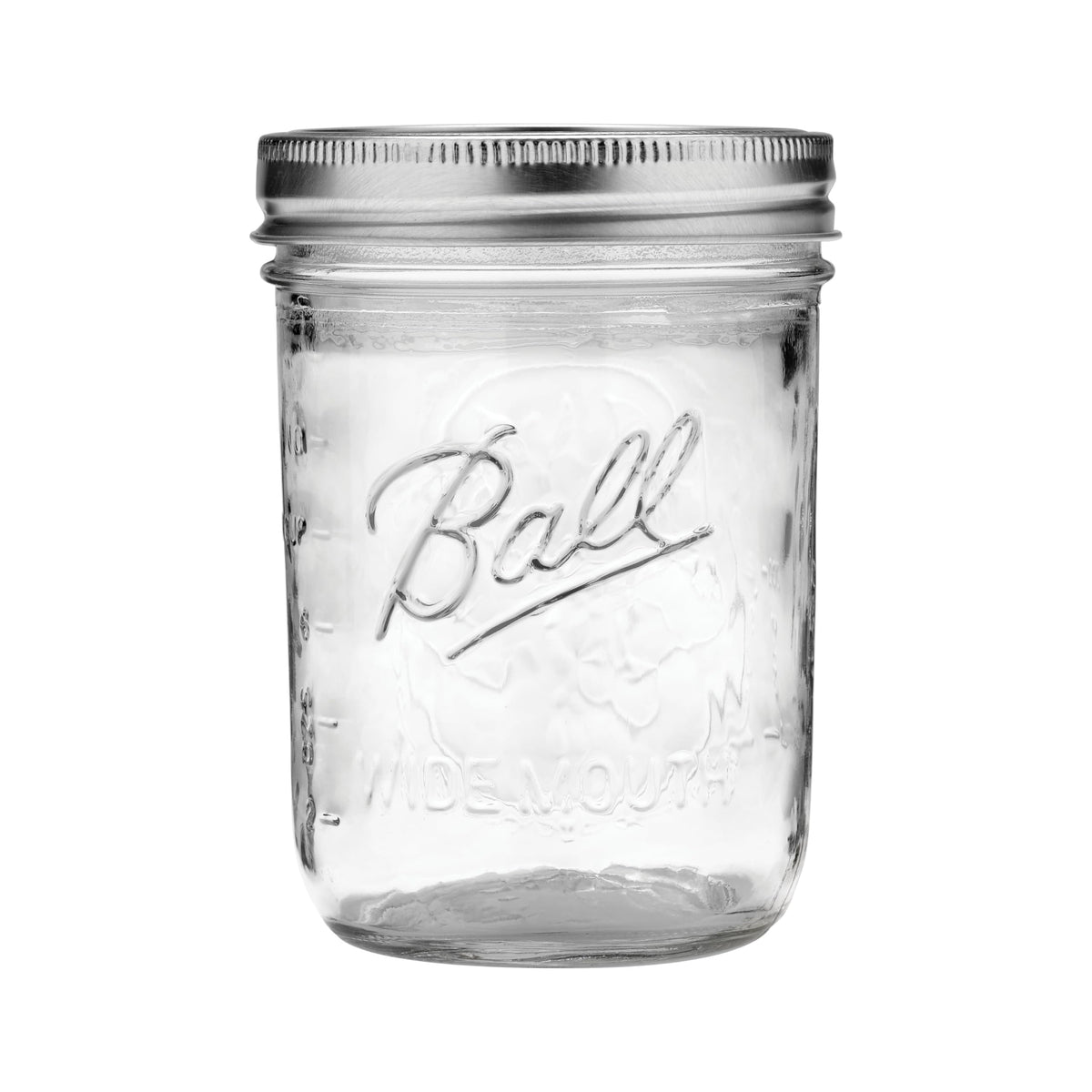 Glass Mason Jar with Lids and Bands, Wide Mouth, 16 OZ (24 Pack) K169