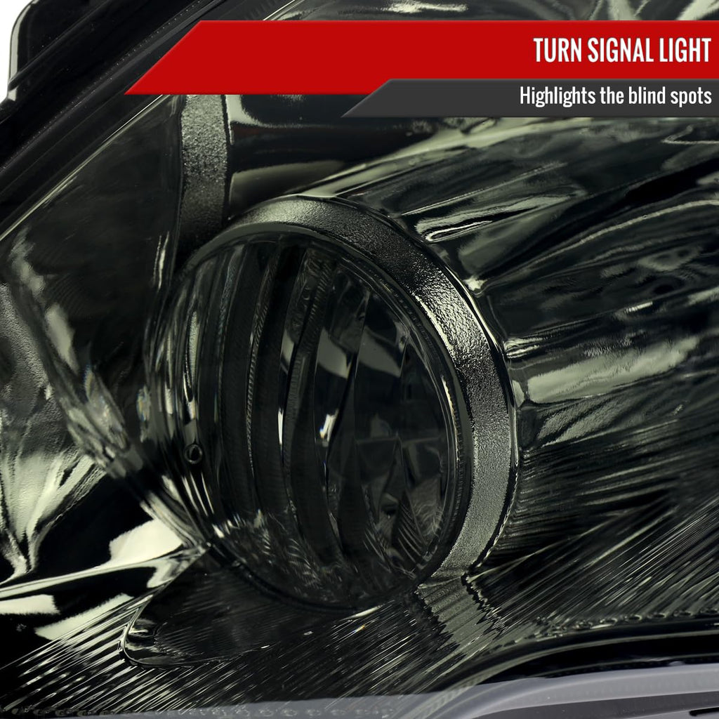 Chrome Housing Smoke Lens Headlights K9930
