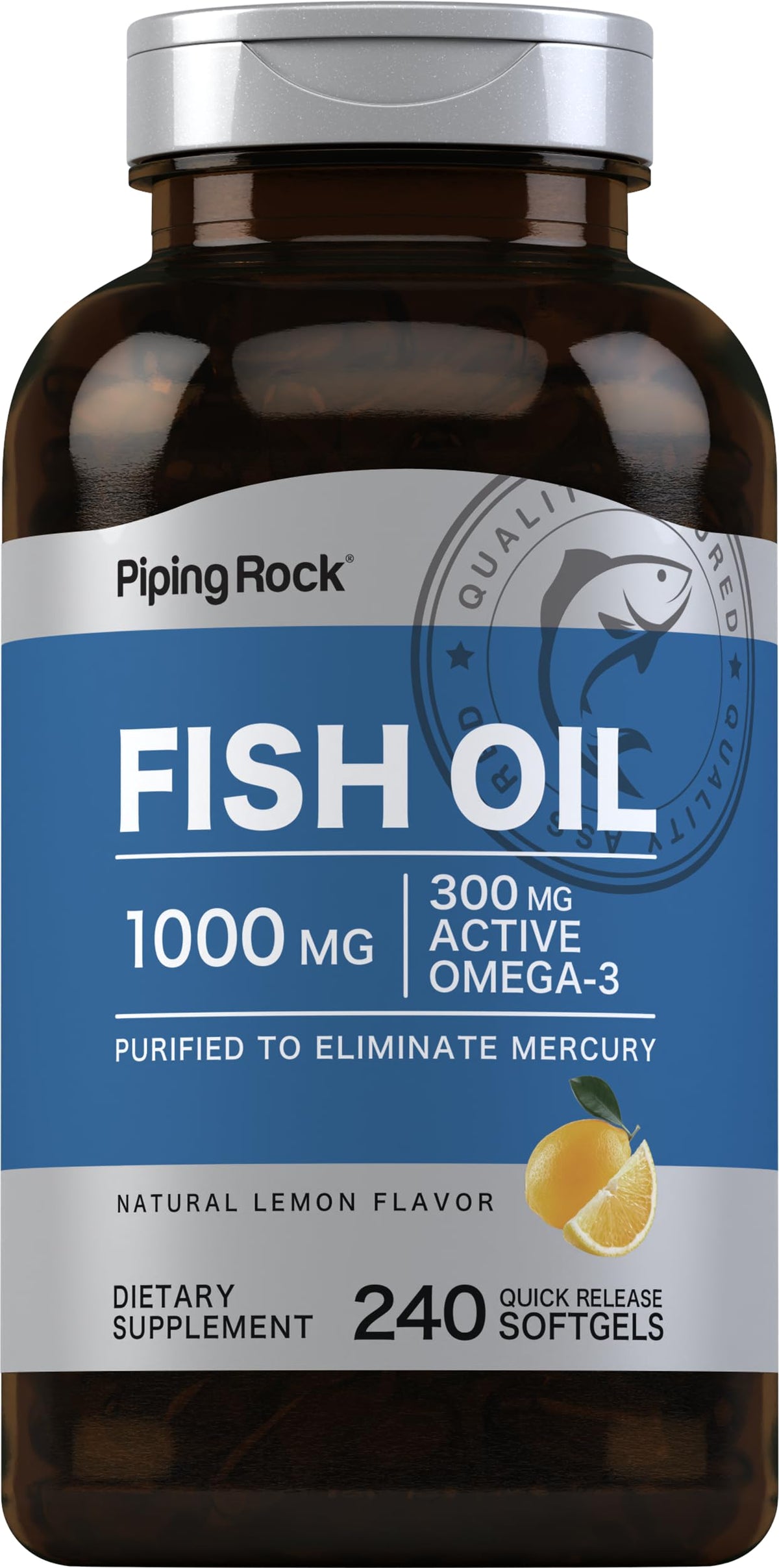 Fish Oil 1000mg 240 Softgels Omega-3 N1662