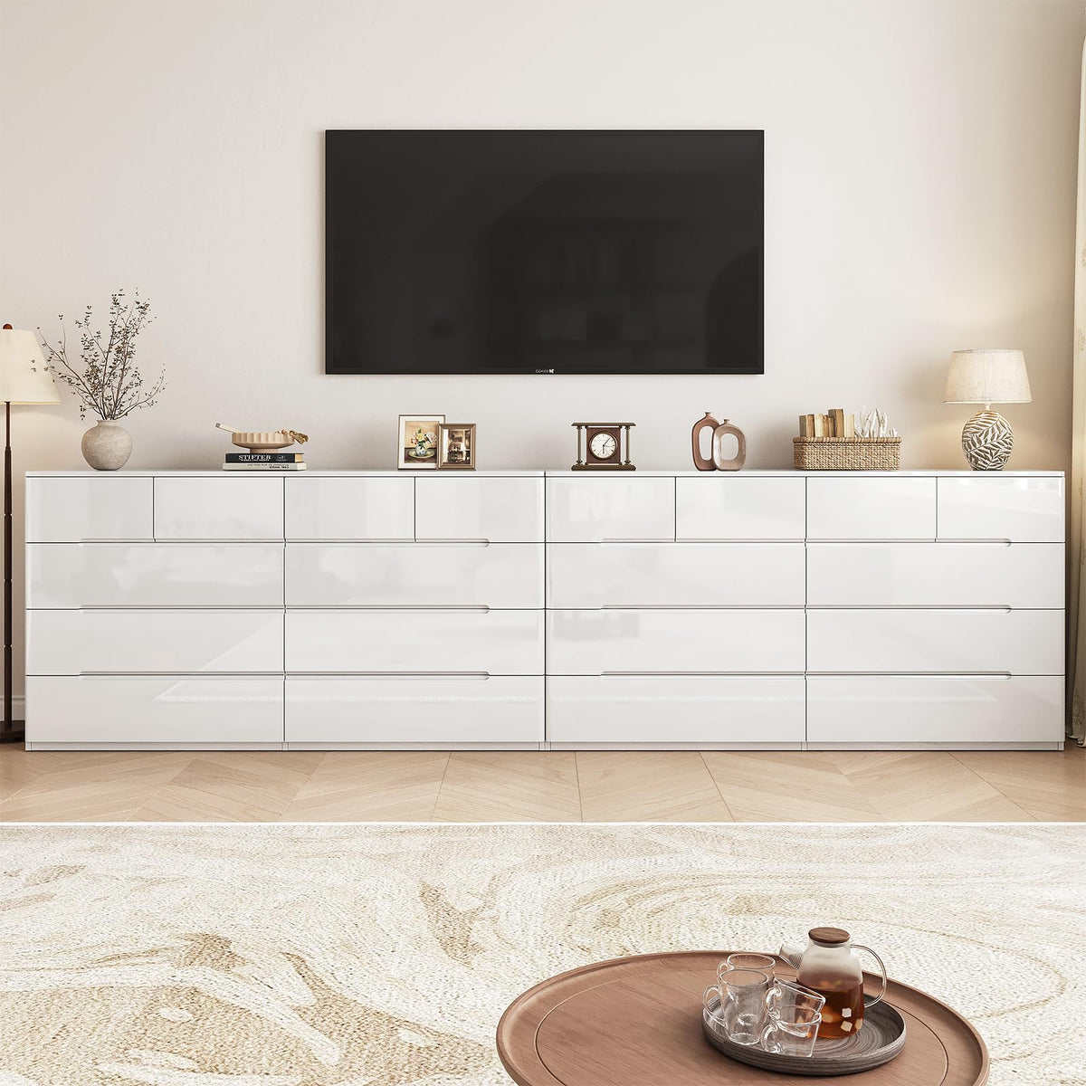 White 10 Drawer Dresser D641869