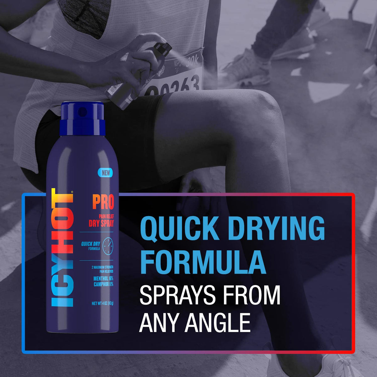 Pain Relief Dry Spray 4 oz with Menthol & Camphor Pack of 2 P319