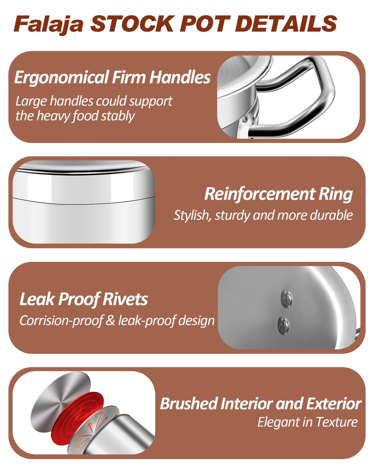 40 Quart Stainless Steel Stock Pot with Lid M55469