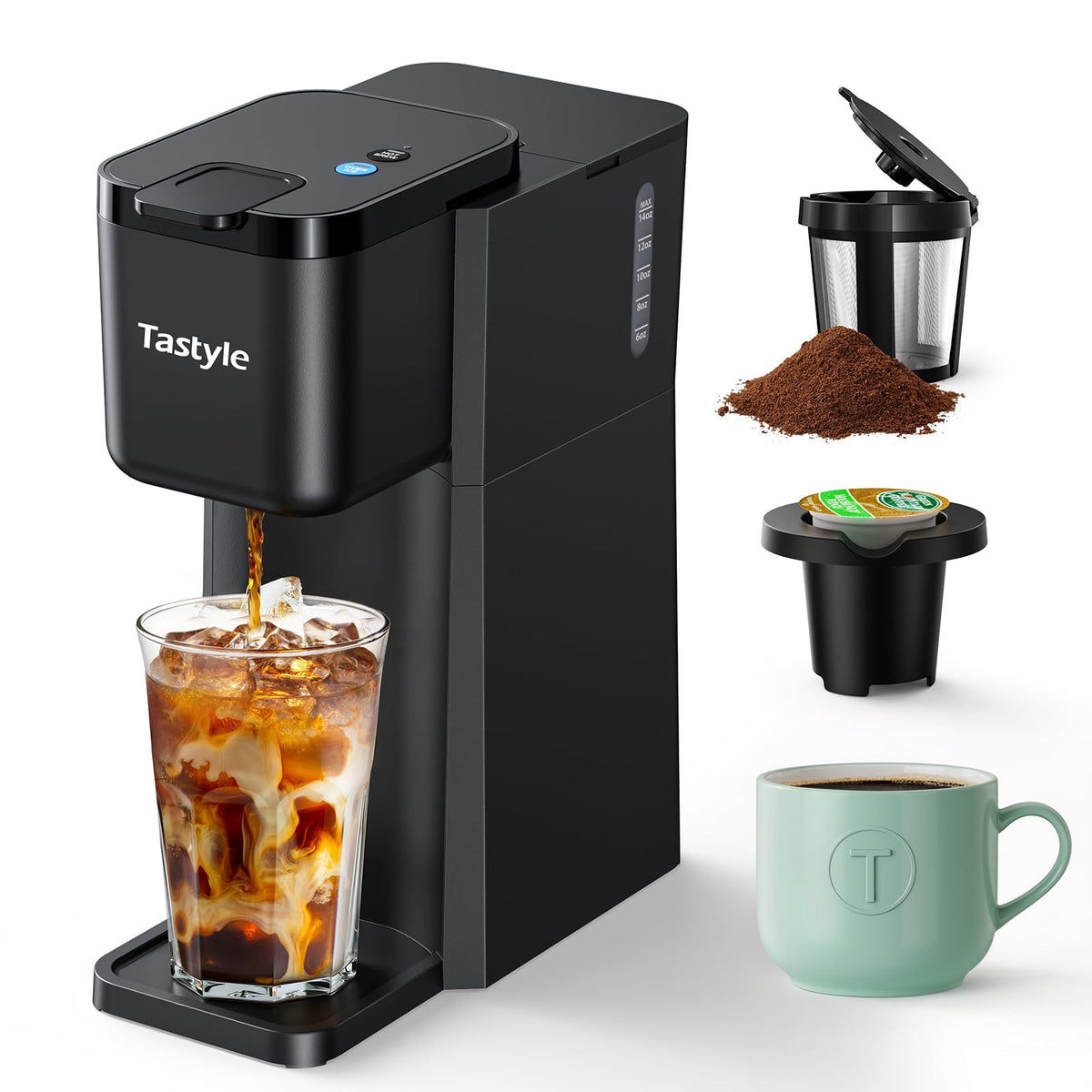 Mini Single Serve Hot and Iced Coffee Maker J2256