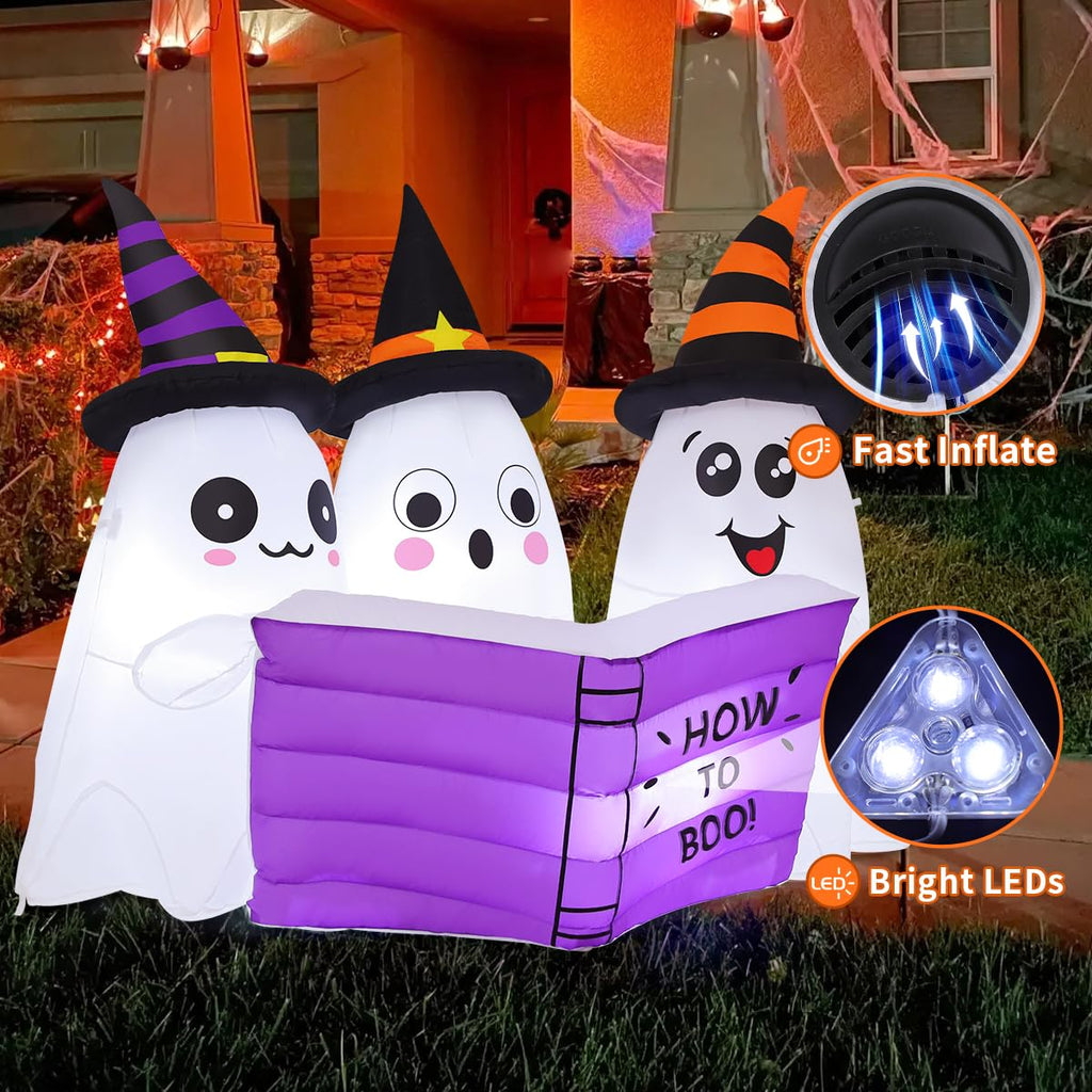 5.2FT Halloween Inflatables Ghost Outdoor Decoration with Built-in LEDs P869