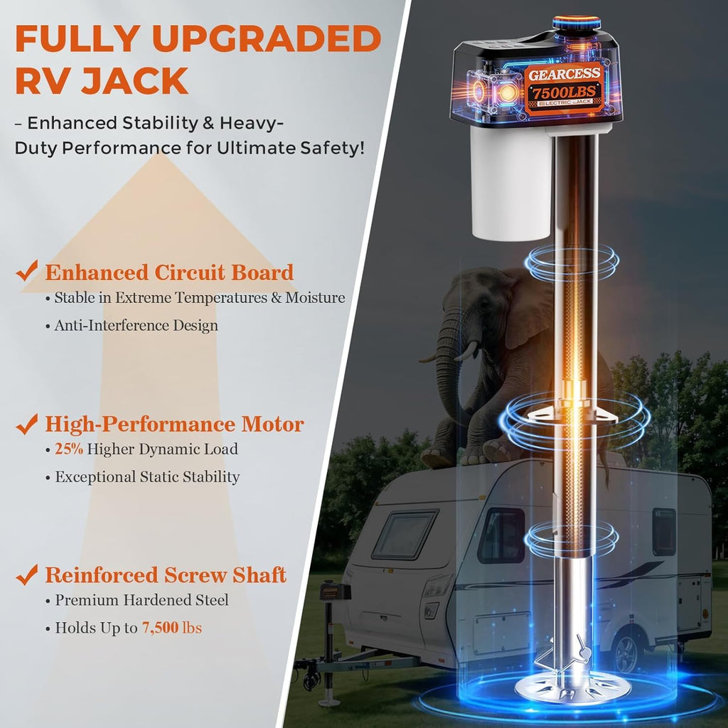 Electric Trailer Jack 7500LBS with Remote E167