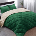 Forest Green King Size Reversible Down Alternative Comforter Set T297