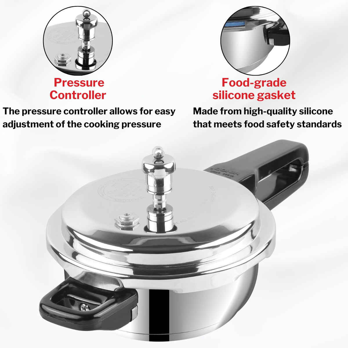 Stainless Steel 3 Litres Pressure Pan with Lid O58569