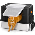 XL Stainless Steel Cat Litter Box with Lid N3052