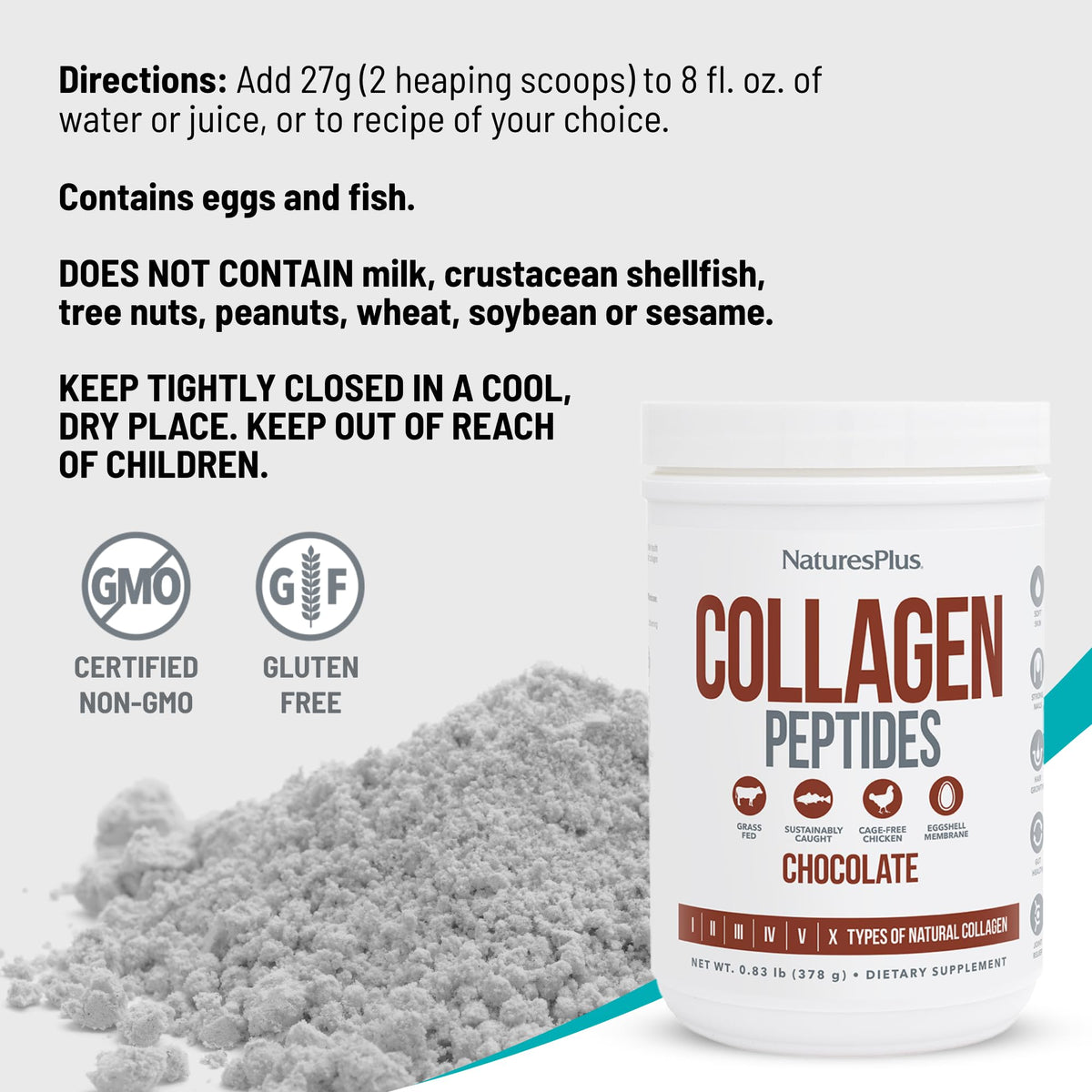 Chocolate Collagen Peptides Powder W872