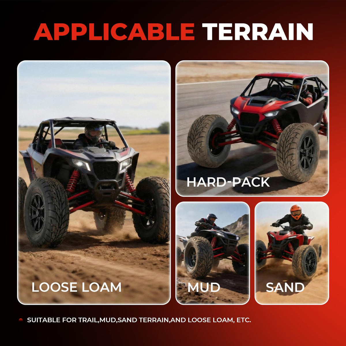 19x7-8 All-Terrain ATV UTV Tires Set of 2 L51179