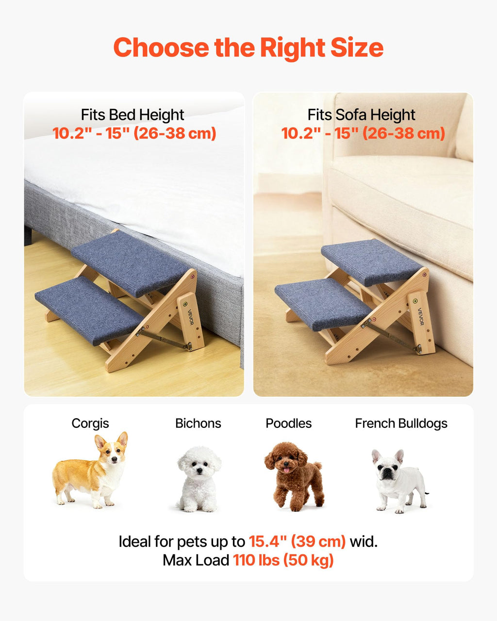 Wood 2-Step Pet Stairs J15164