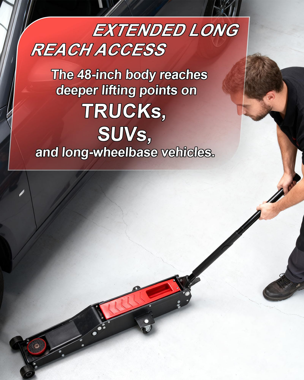 3 Ton Low Profile Floor Jack with Foot Pedal P80314
