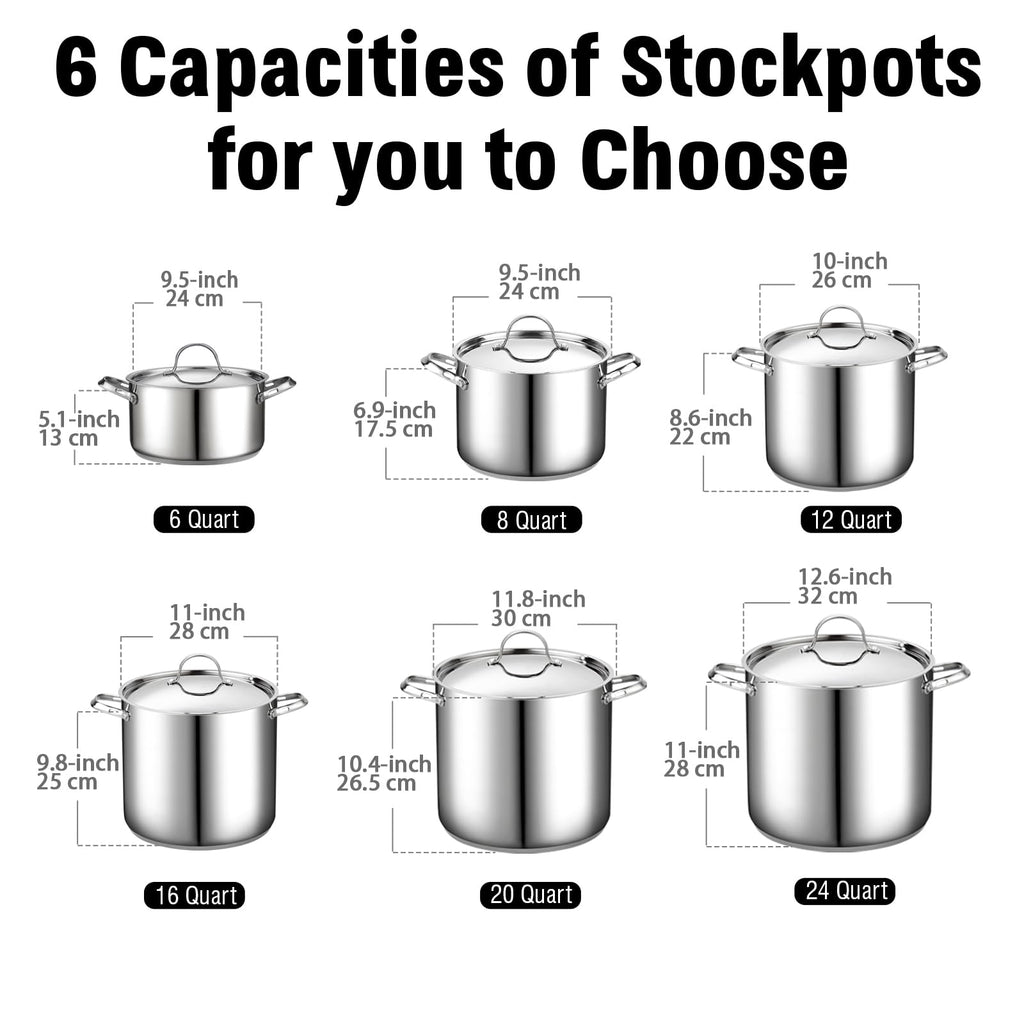 8 Quart Stainless Steel Stock Pot G401