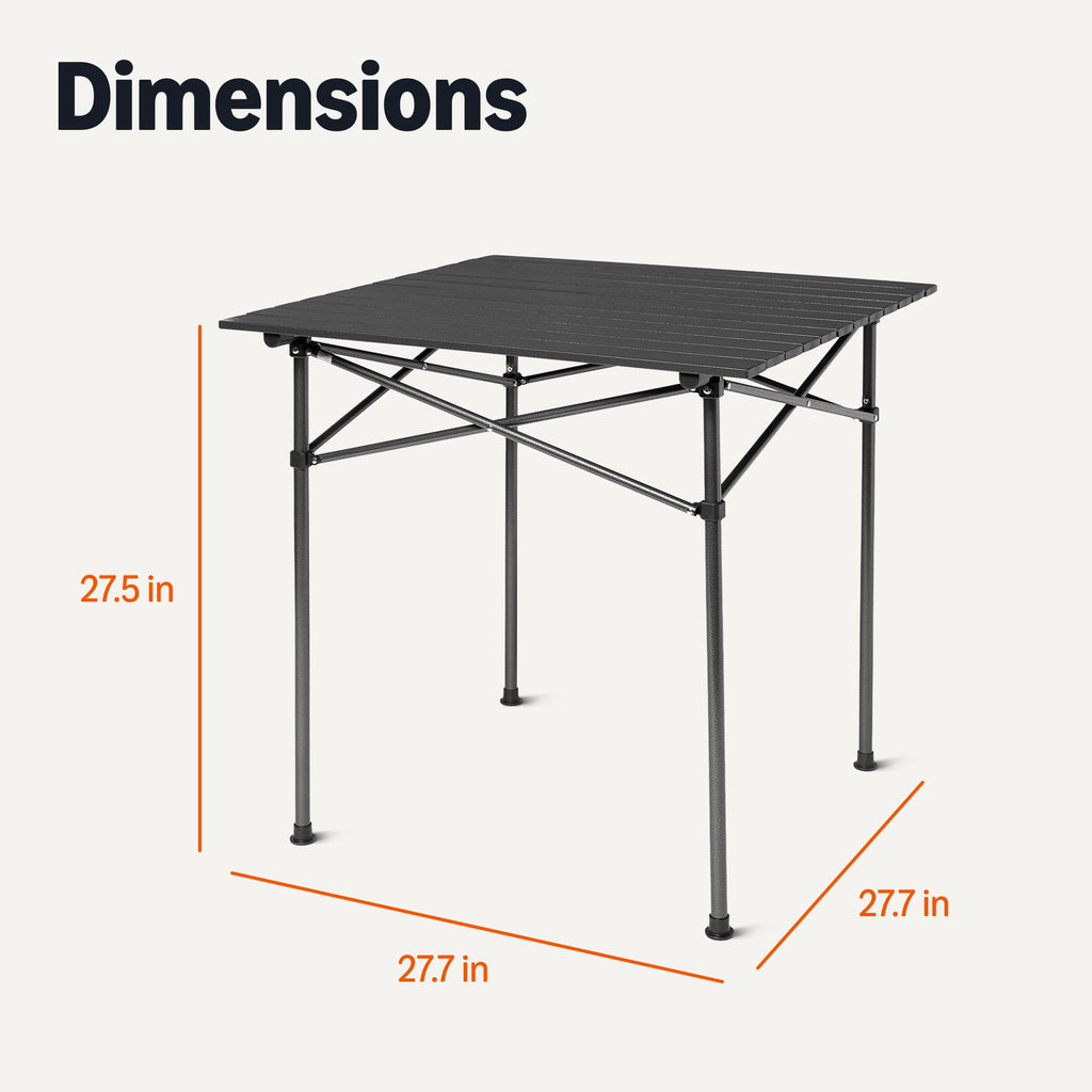 Portable Camping Table with Aluminum Roll-Up Top Z84463