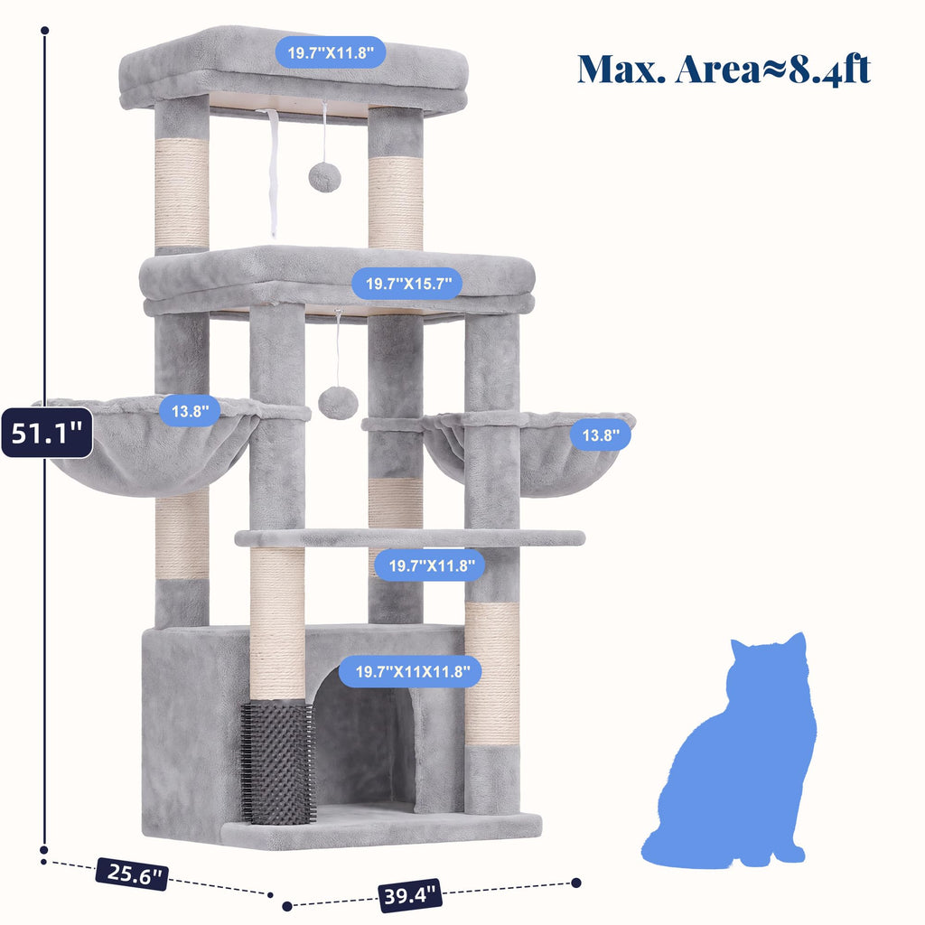 Cat Tree Tower with Extra Large Platform H626295