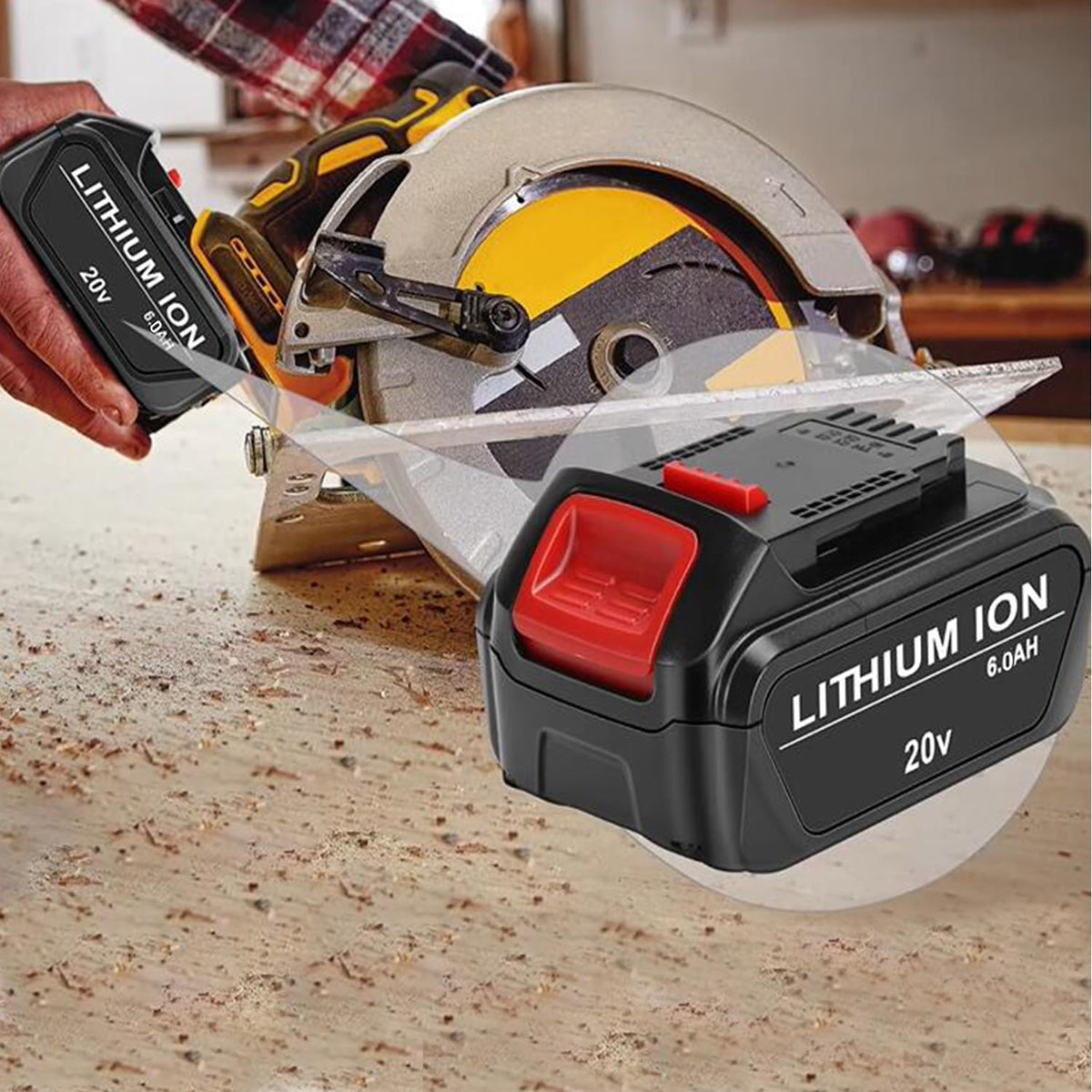 2 Pack 6.0Ah Replace Battery for 20V MAX Cordless Power Tools Z65888