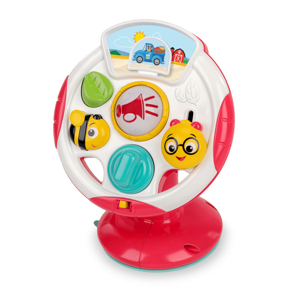 2 in 1 Compact Booster Feeding Seat with Musical Steering Wheel Toy X620