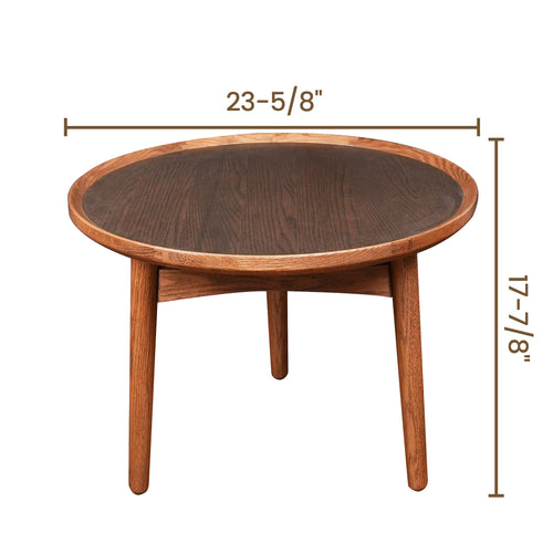 24 Round Solid Oak Coffee Table Q585