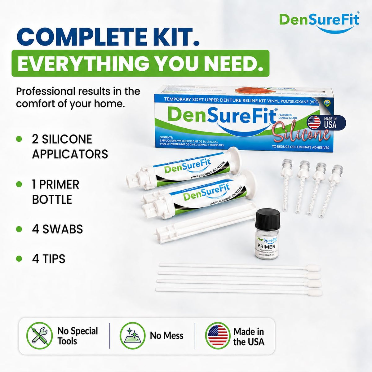 Upper Denture Reline Kit Soft Silicone Liner Y232447