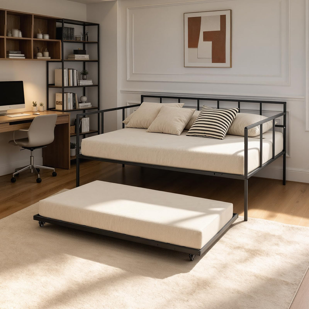 Full Size Daybed with Pop Up Trundle F1164