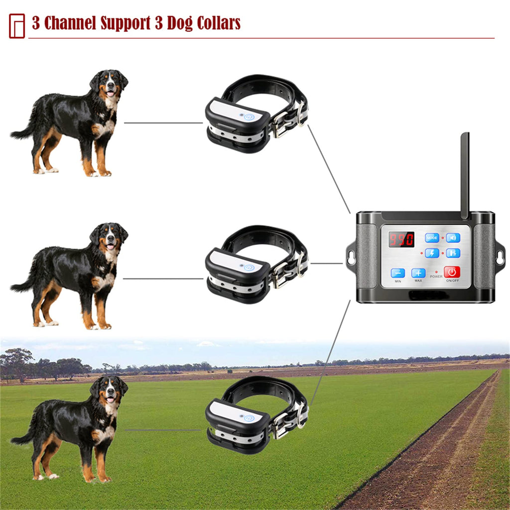 Wireless Dog Fence Pet Containment System, 1/2 Acre, Waterproof Rechargeable Training Collar T162