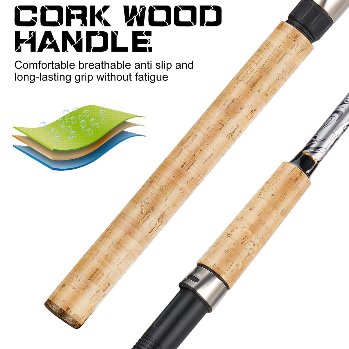 Carbon Glass Composite Fishing Rod with Stainless Steel Line Guides V236