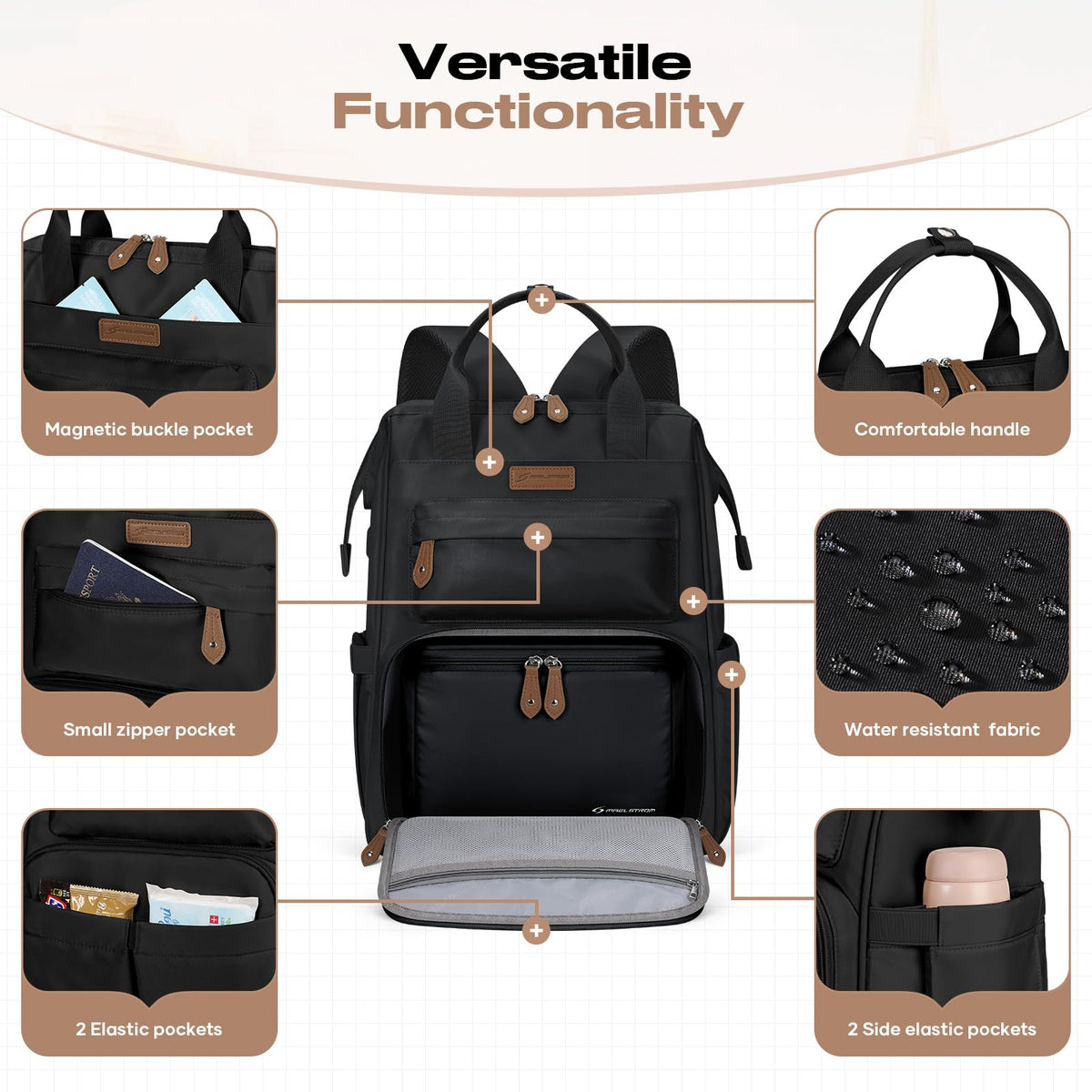 15.6-17.3" Laptop Backpack with Lunch Box V777265