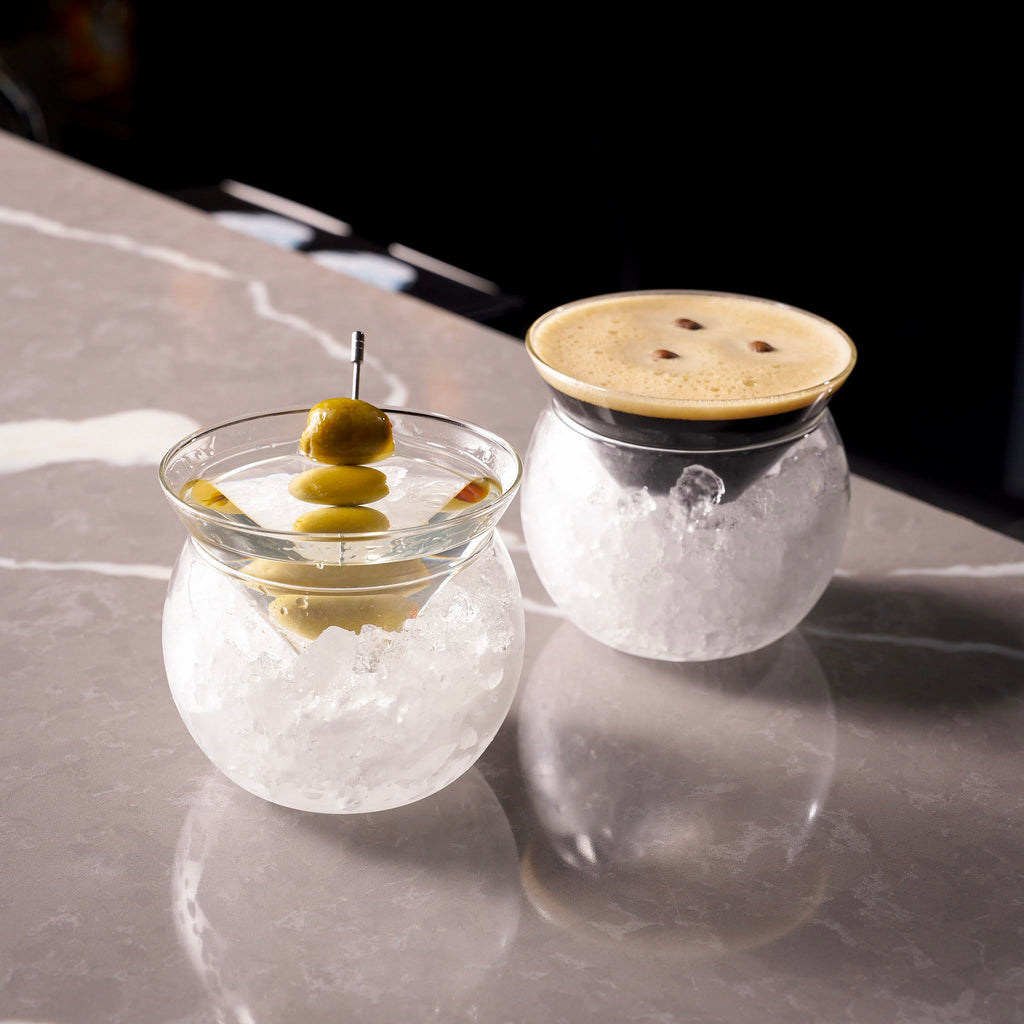 Stemless Martini Glasses with Chiller V59720