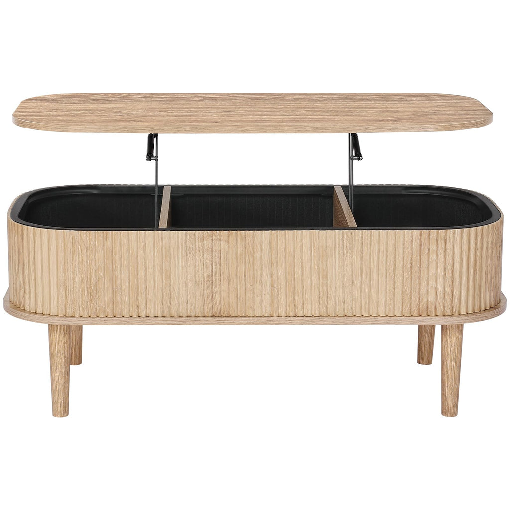 Natural Lift Top Coffee Table with Storage Q743