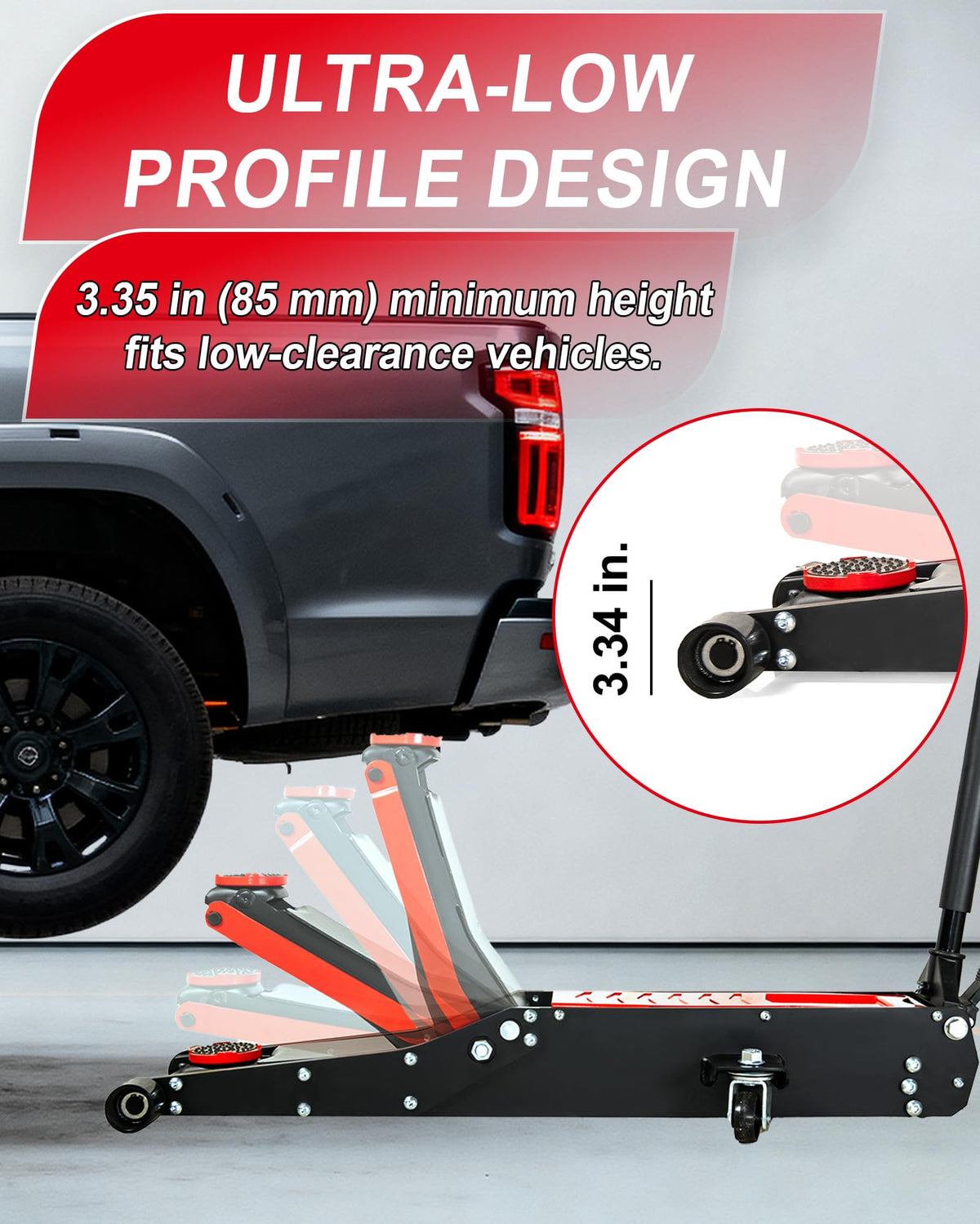 3 Ton Low Profile Floor Jack with Foot Pedal P80314