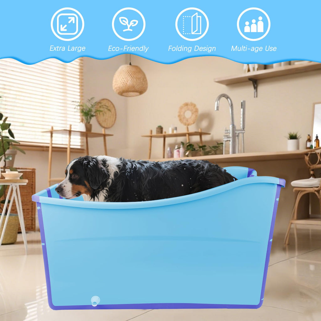 Collapsible Extra Large Dog Bathtub with Drainage Pipe Z3463