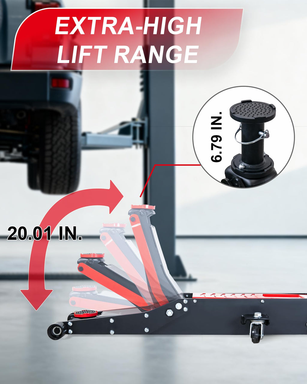 3 Ton Low Profile Floor Jack with Foot Pedal P80314