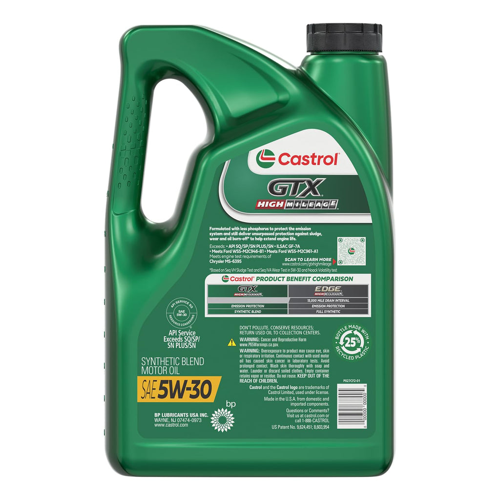 5W-30 Synthetic Blend Motor Oil, 5 Quarts X934135