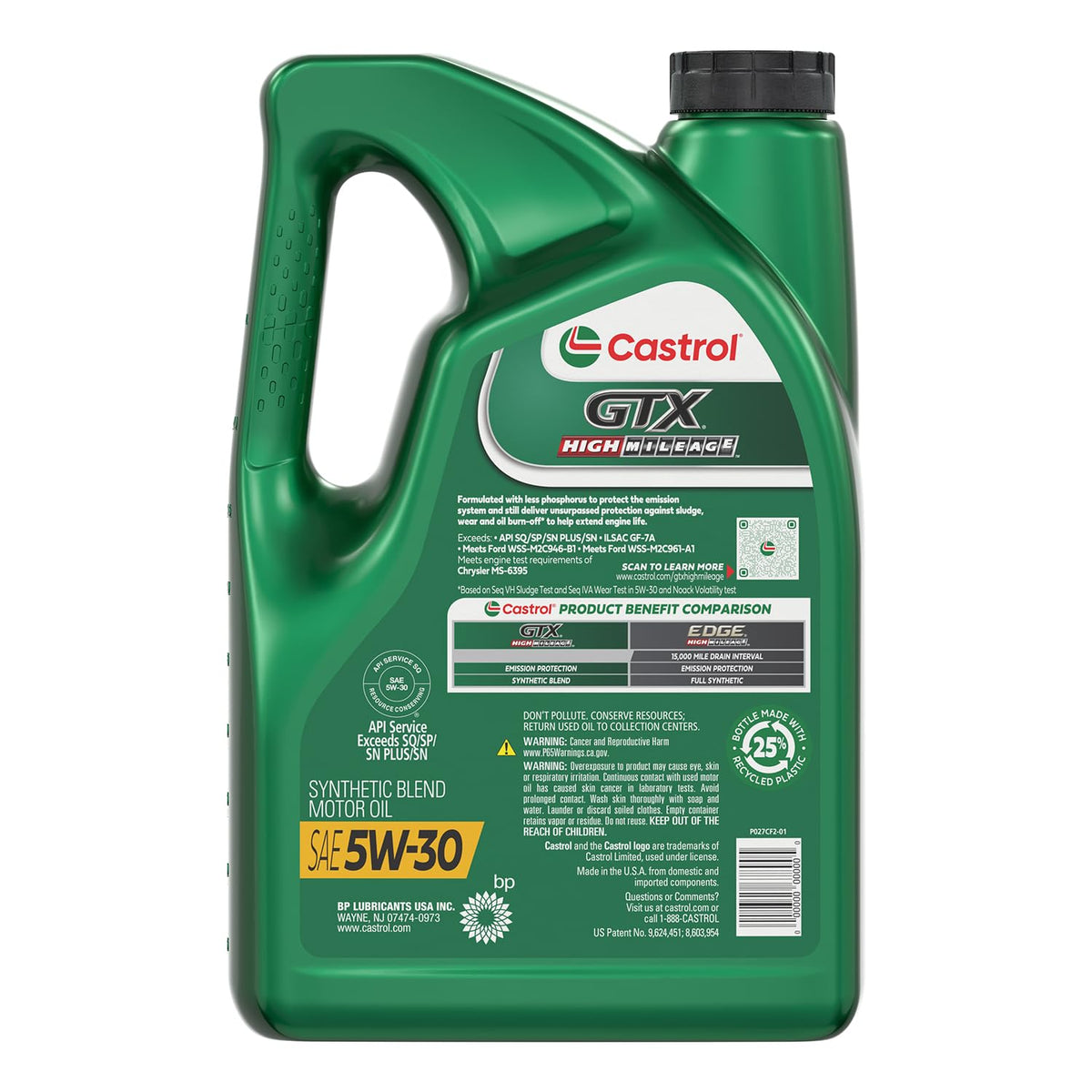 5W-30 Synthetic Blend Motor Oil, 5 Quarts X934135
