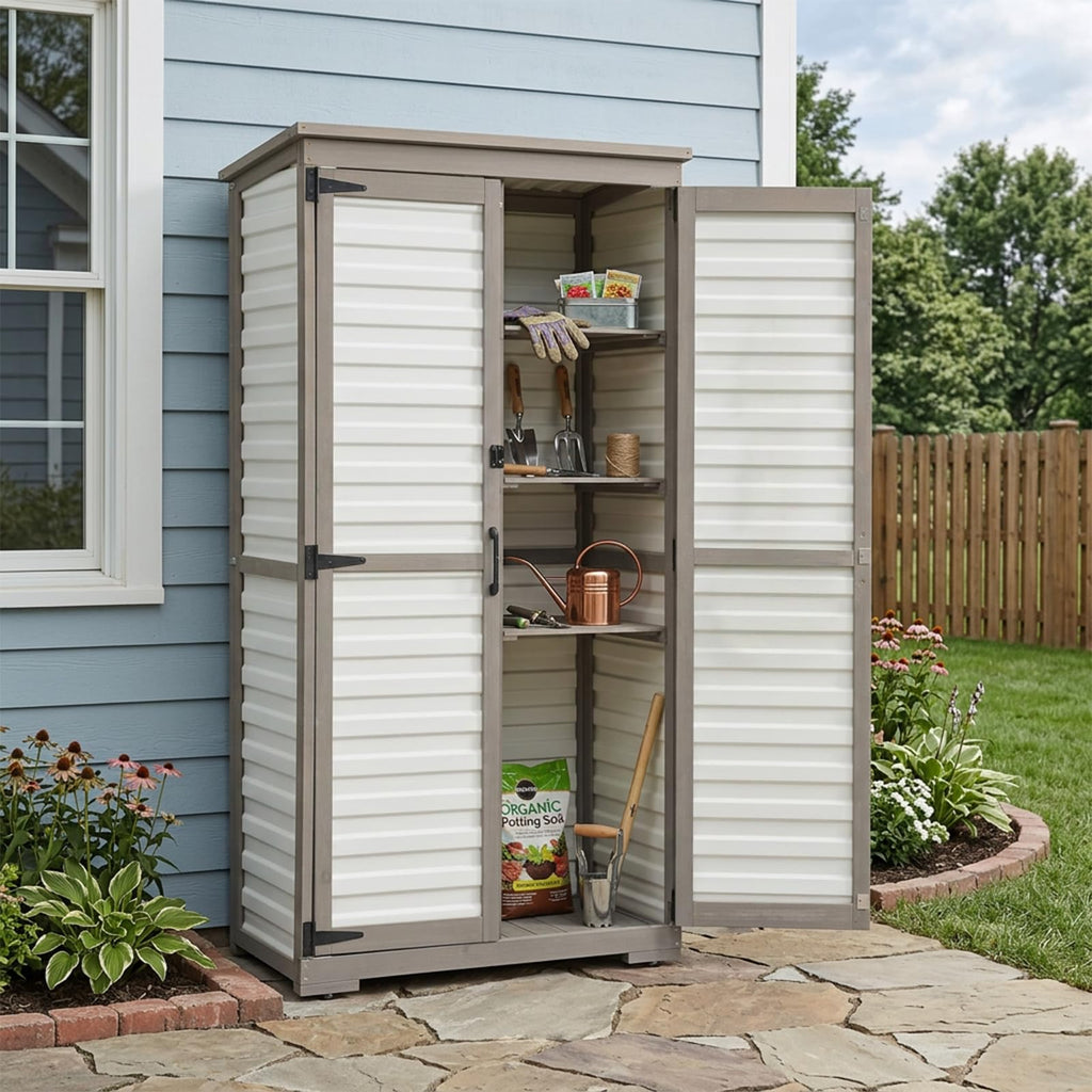Outdoor Storage Cabinet with Adjustable Shelves O4533
