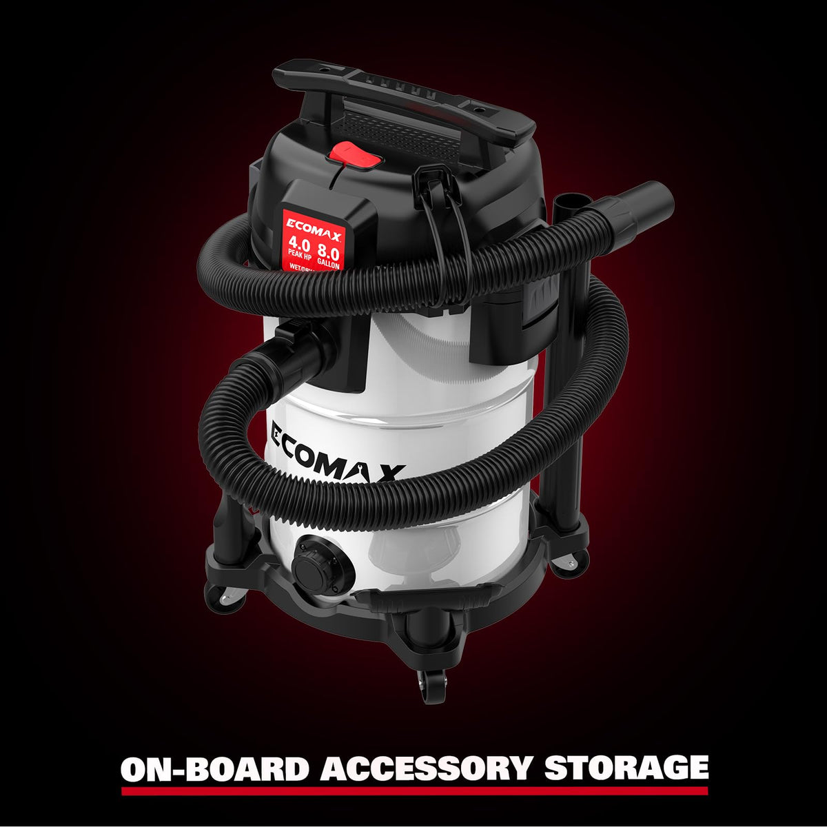 8 Gallon Stainless Steel Wet and Dry Shop Vacuum F573145