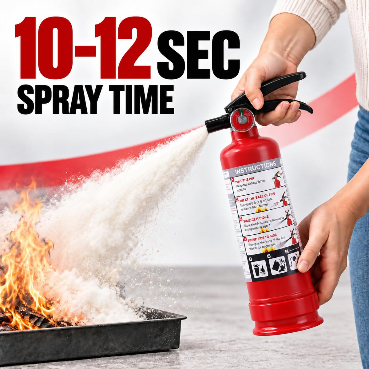 2.5 lb ABC Dry Chemical Fire Extinguishers 6-Pack I368729