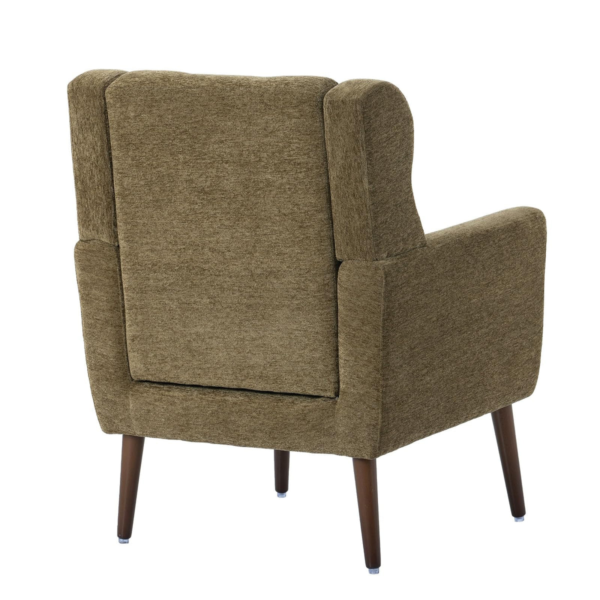 Olive Green Chenille Upholstered Accent Chairs Set of 2 F73462