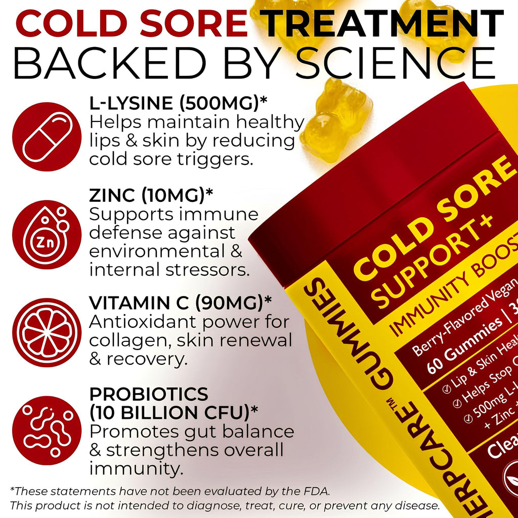 Cold Sore Treatment with L-Lysine, Zinc & Vitamin C E392